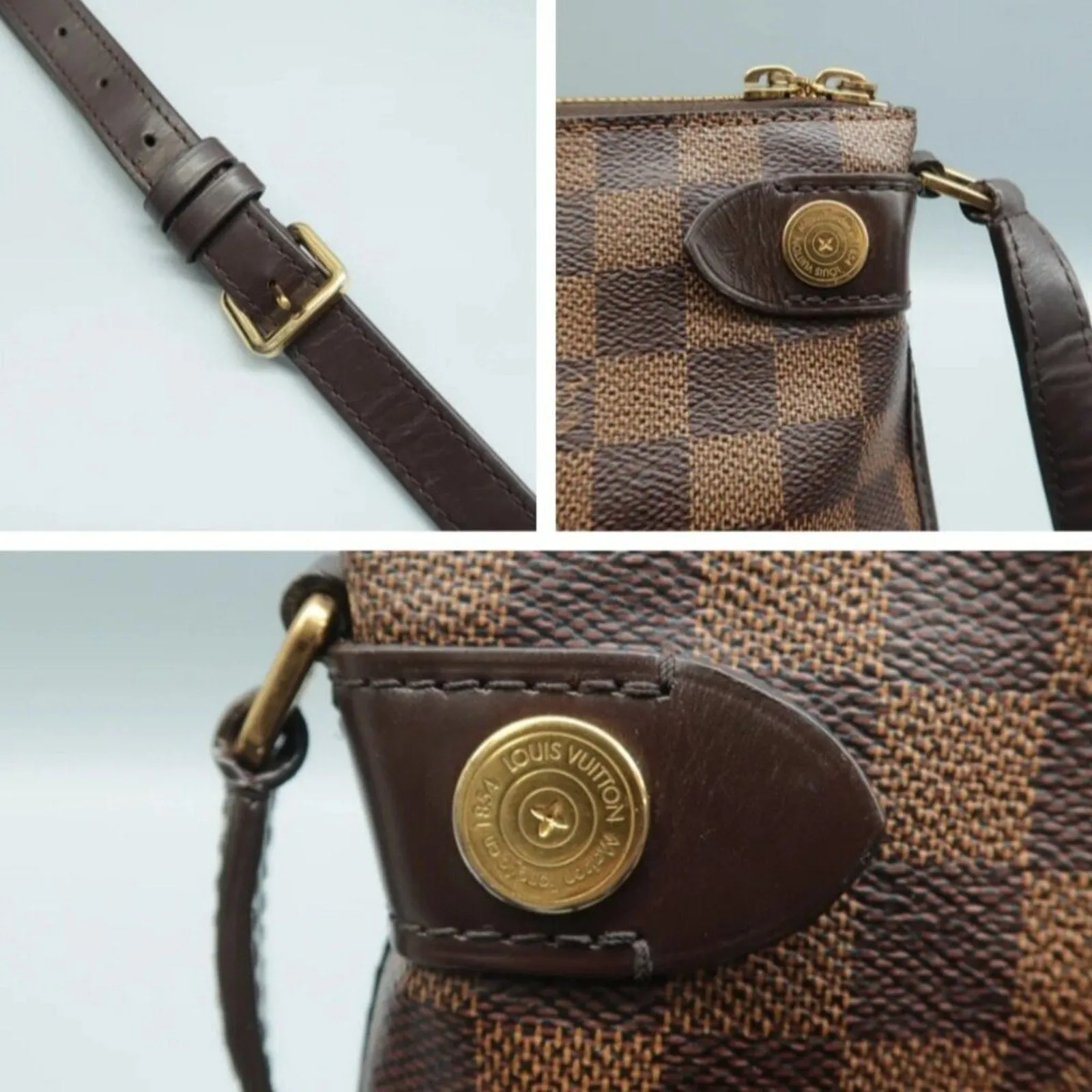 Louis Vuitton Duomo Brown Damier Ebene Canvas Satchel Bag
