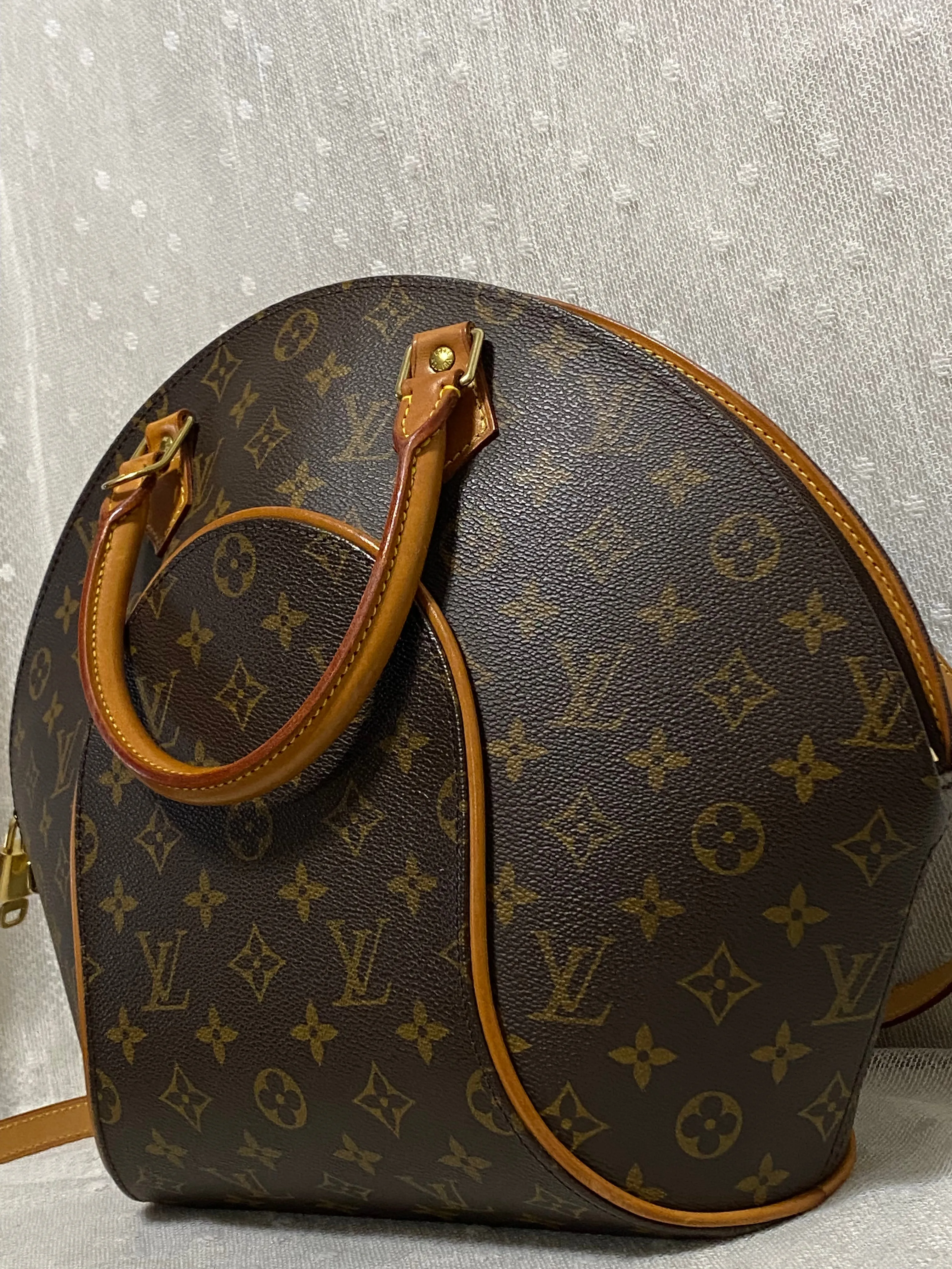 Louis Vuitton Ellipse MM Monogram Canvas Satchel w/ Shoulder Strap