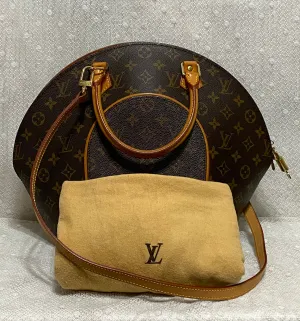 Louis Vuitton Ellipse MM Monogram Canvas Satchel w/ Shoulder Strap