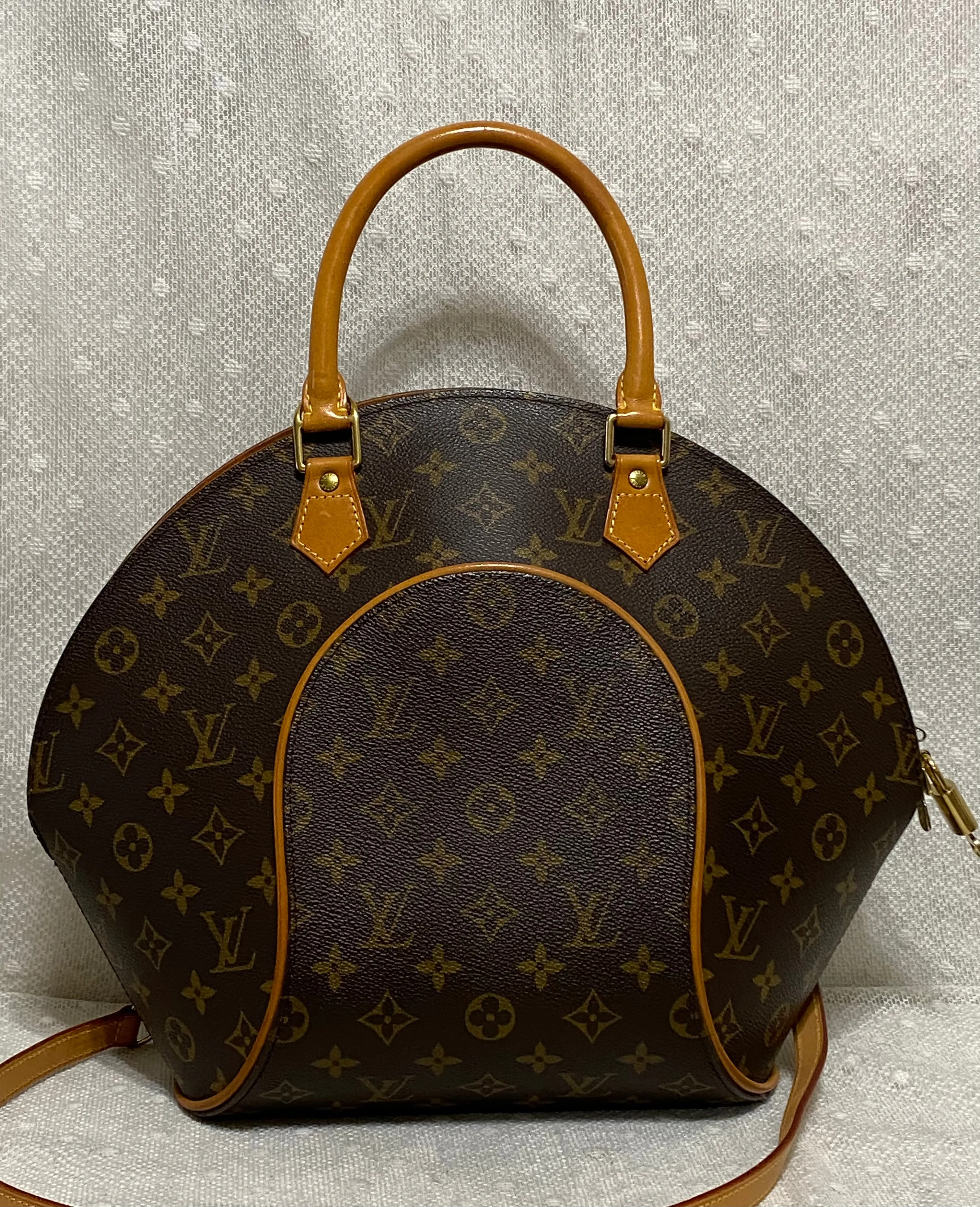 Louis Vuitton Ellipse MM Monogram Canvas Satchel w/ Shoulder Strap