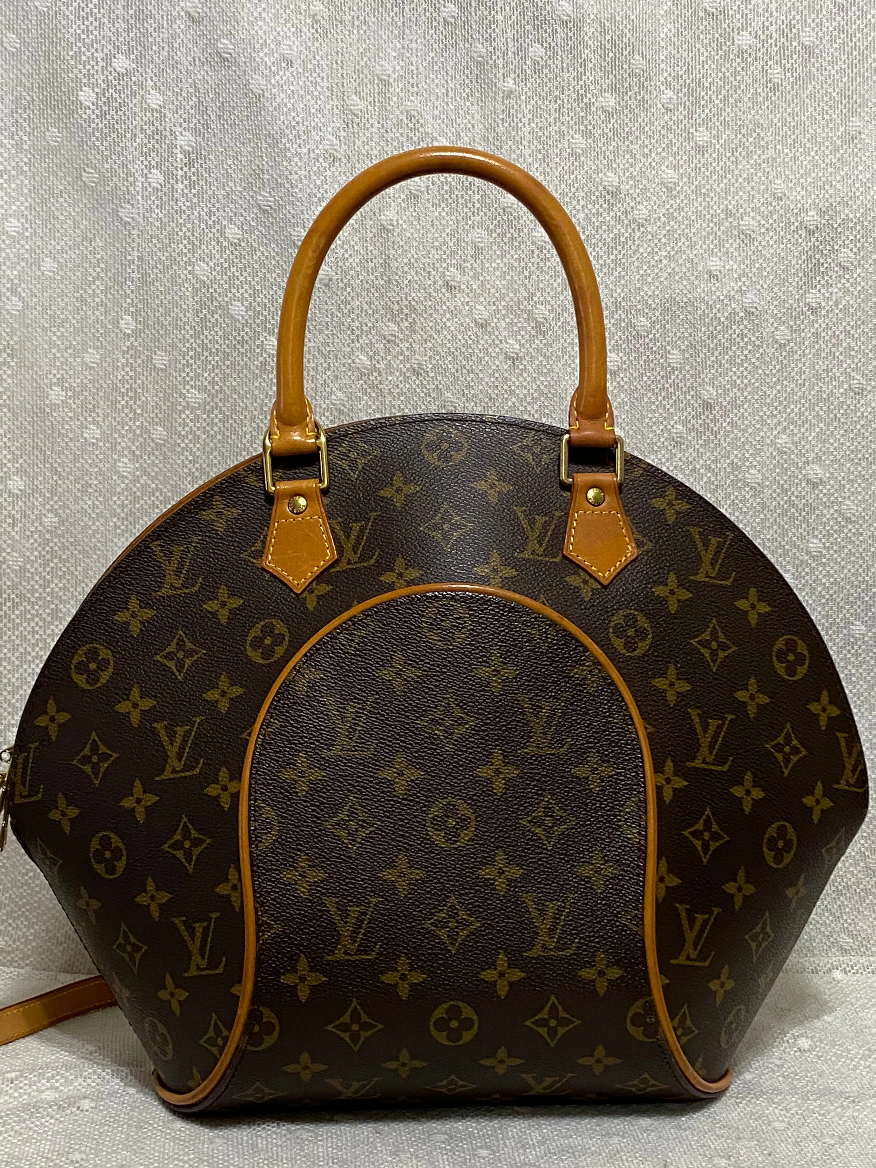 Louis Vuitton Ellipse MM Monogram Canvas Satchel w/ Shoulder Strap