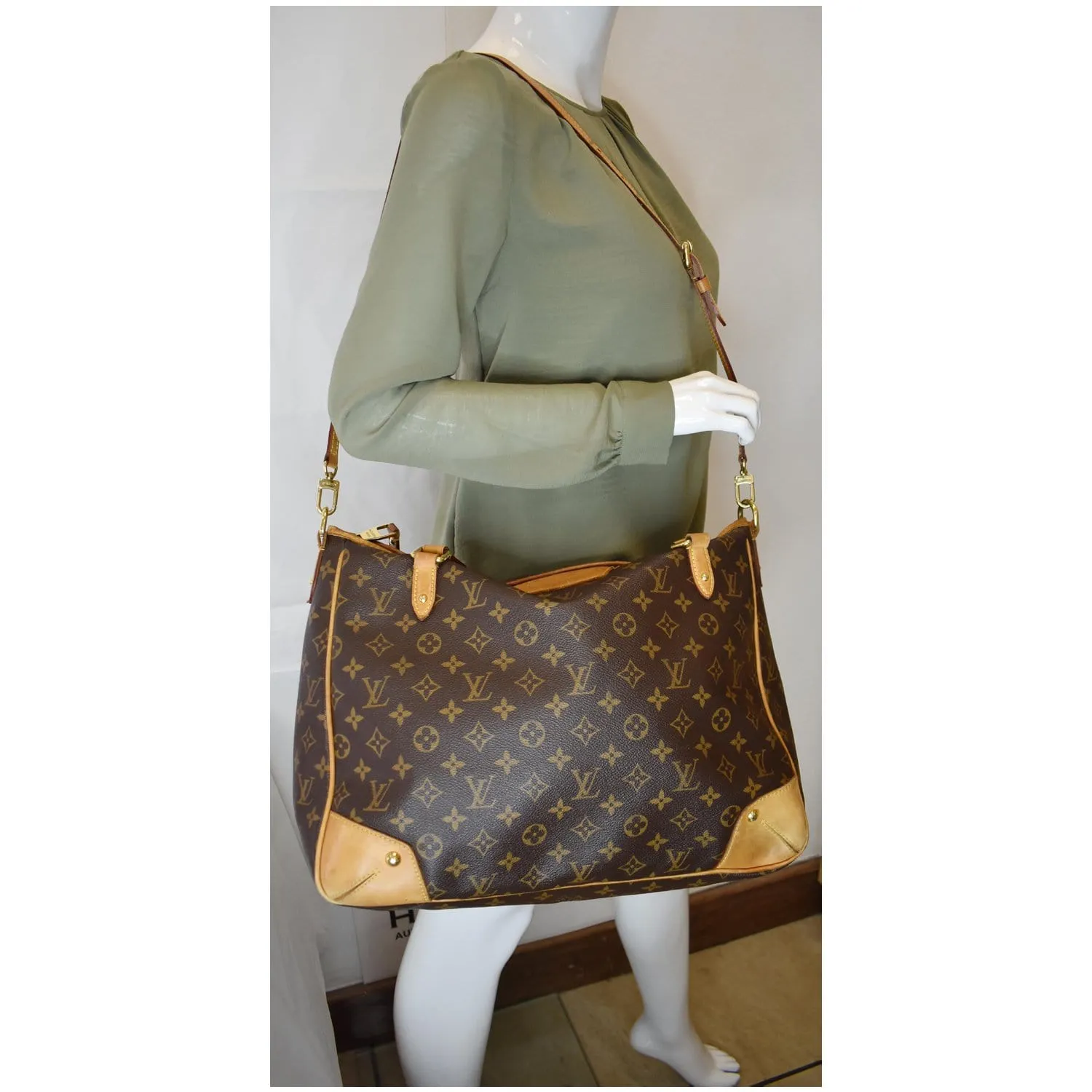 LOUIS VUITTON Estrela GM Monogram Canvas Shoulder Bag Brown