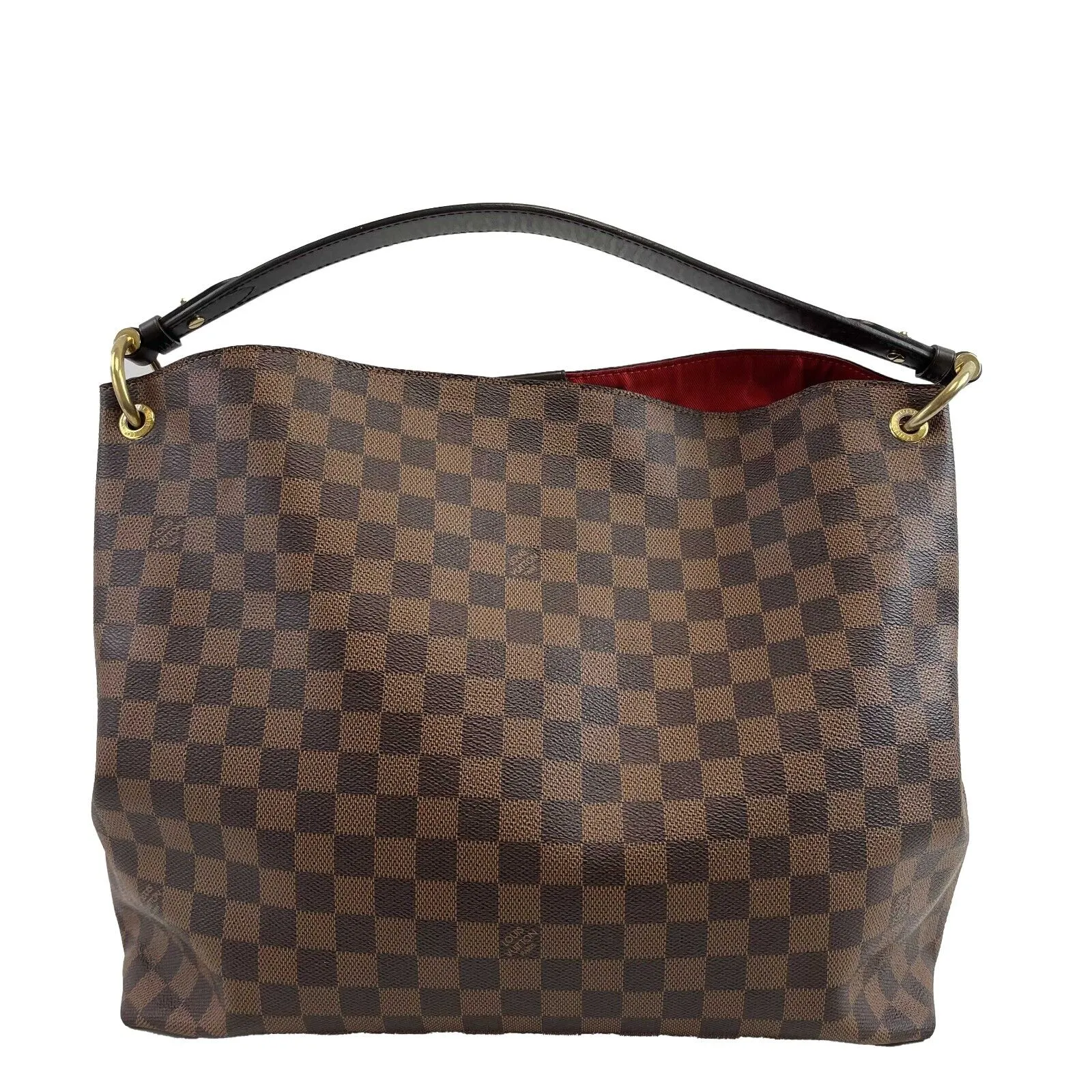 Louis Vuitton Excellent Graceful MM Damier Ebene Brown Handbag