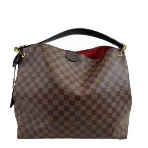 Louis Vuitton Excellent Graceful MM Damier Ebene Brown Handbag