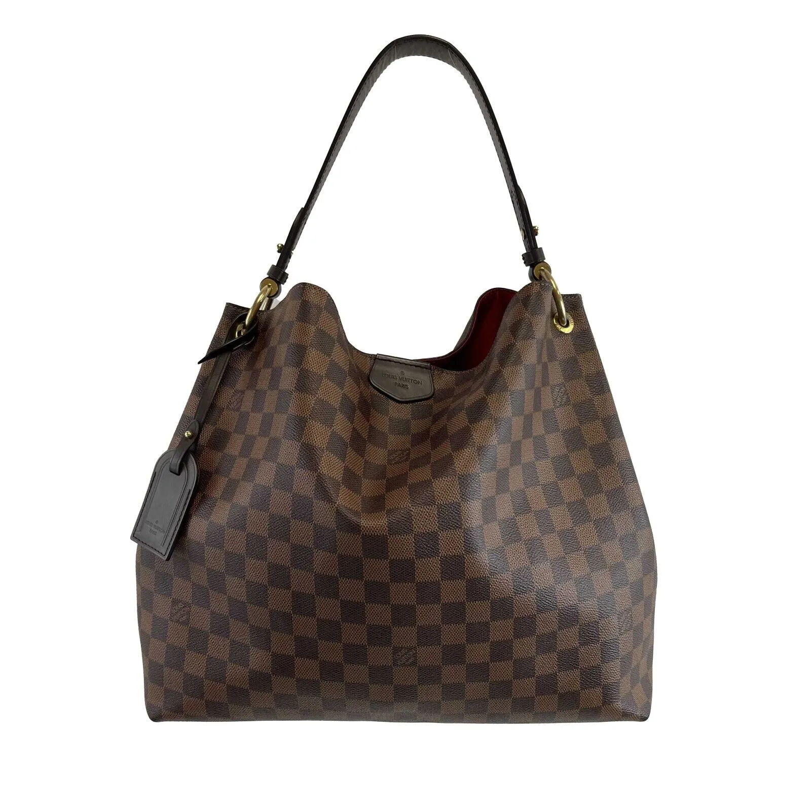 Louis Vuitton Excellent Graceful MM Damier Ebene Brown Handbag