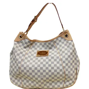 LOUIS VUITTON Galliera GM Damier Azur Shoulder Bag White