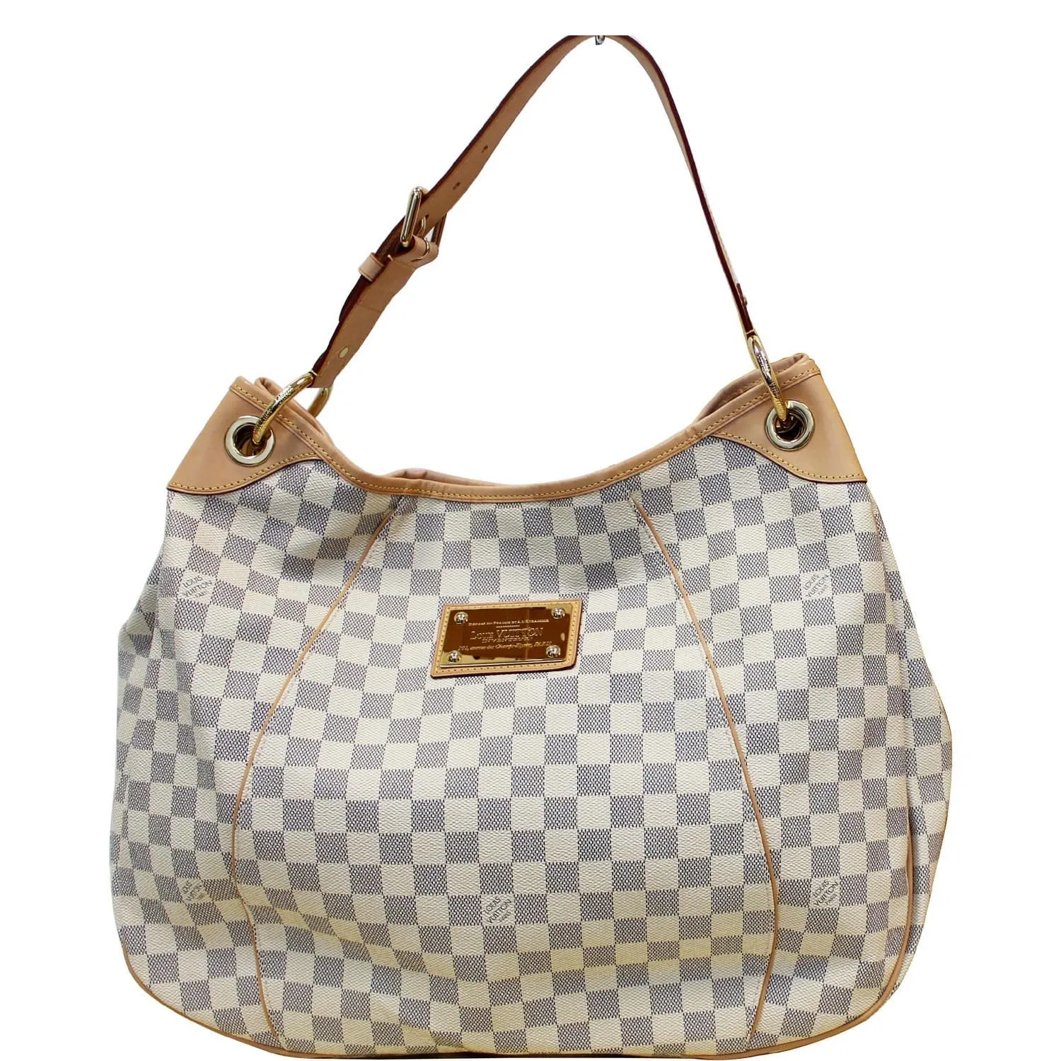 LOUIS VUITTON Galliera GM Damier Azur Shoulder Bag White