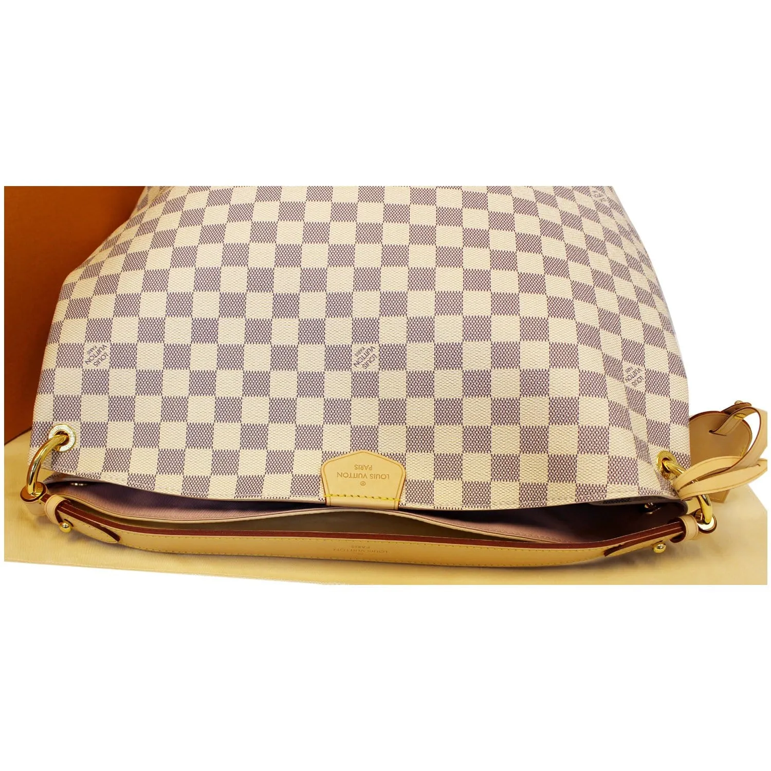 LOUIS VUITTON Graceful MM Damier Azur Shoulder Bag