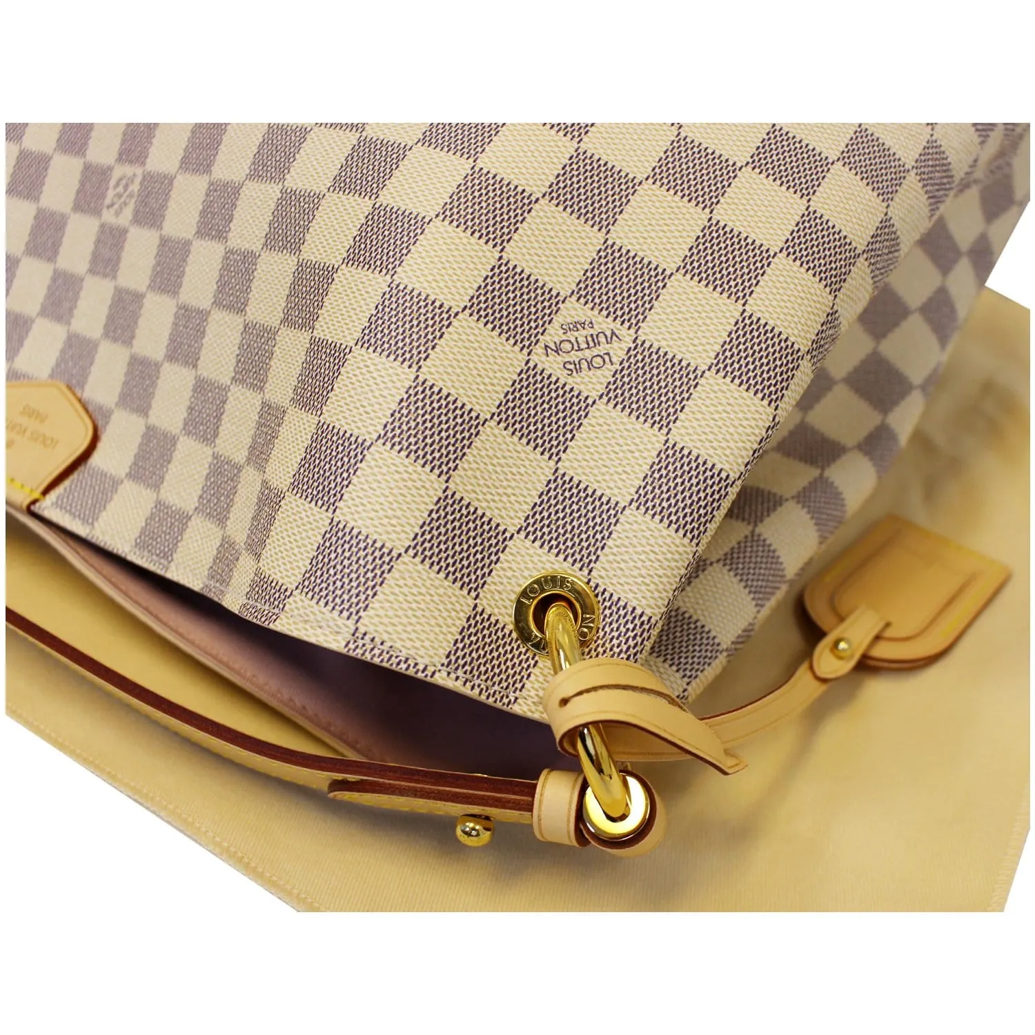 LOUIS VUITTON Graceful MM Damier Azur Shoulder Bag