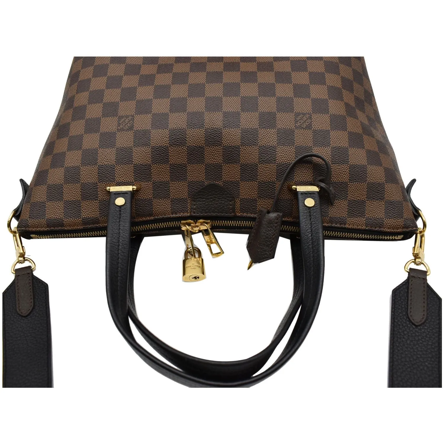 LOUIS VUITTON Hyde Park Damier Ebene Shoulder Bag Brown