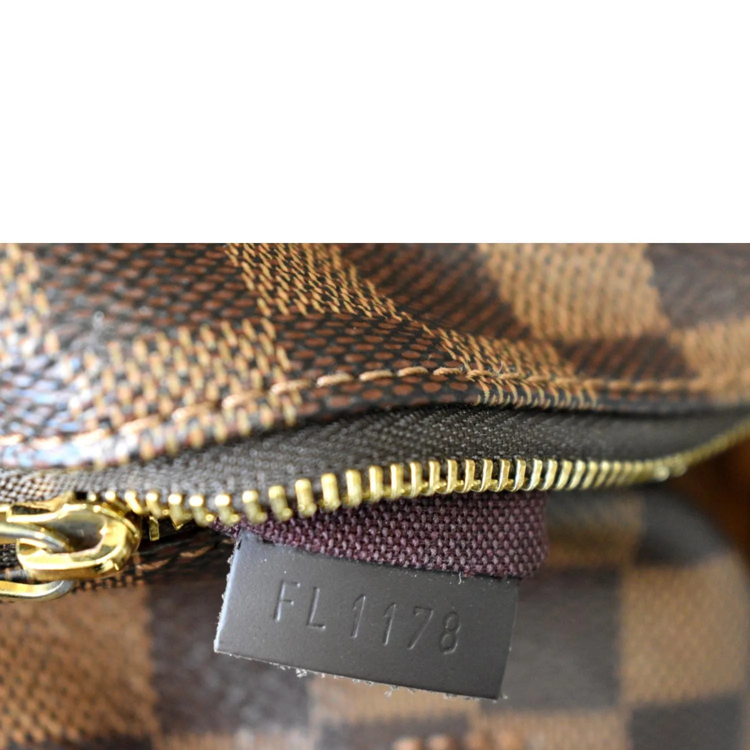 LOUIS VUITTON Iena MM Damier Ebene Shoulder Bag Brown