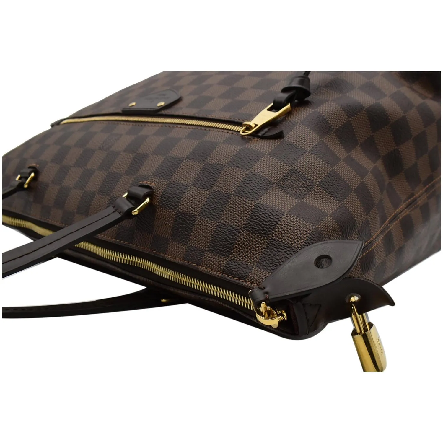LOUIS VUITTON Iena MM Damier Ebene Shoulder Bag Brown