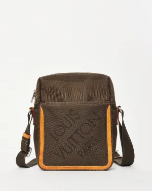 Louis Vuitton Khaki Green Logo Canvas Citadin Messenger Bag