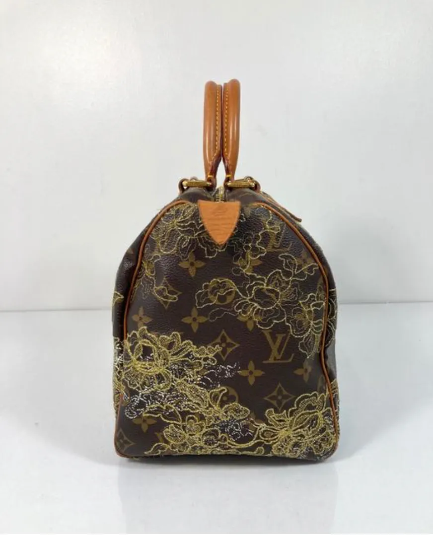 Louis Vuitton Limited Edition Monogram Dentell Speedy 30