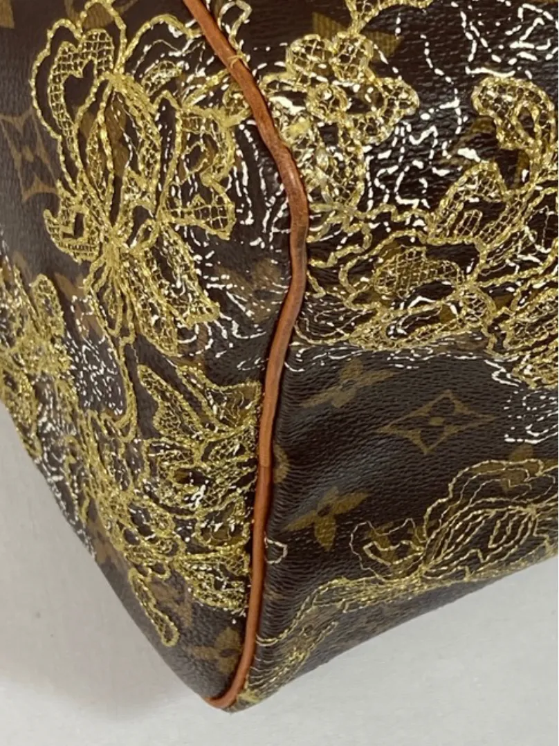 Louis Vuitton Limited Edition Monogram Dentell Speedy 30