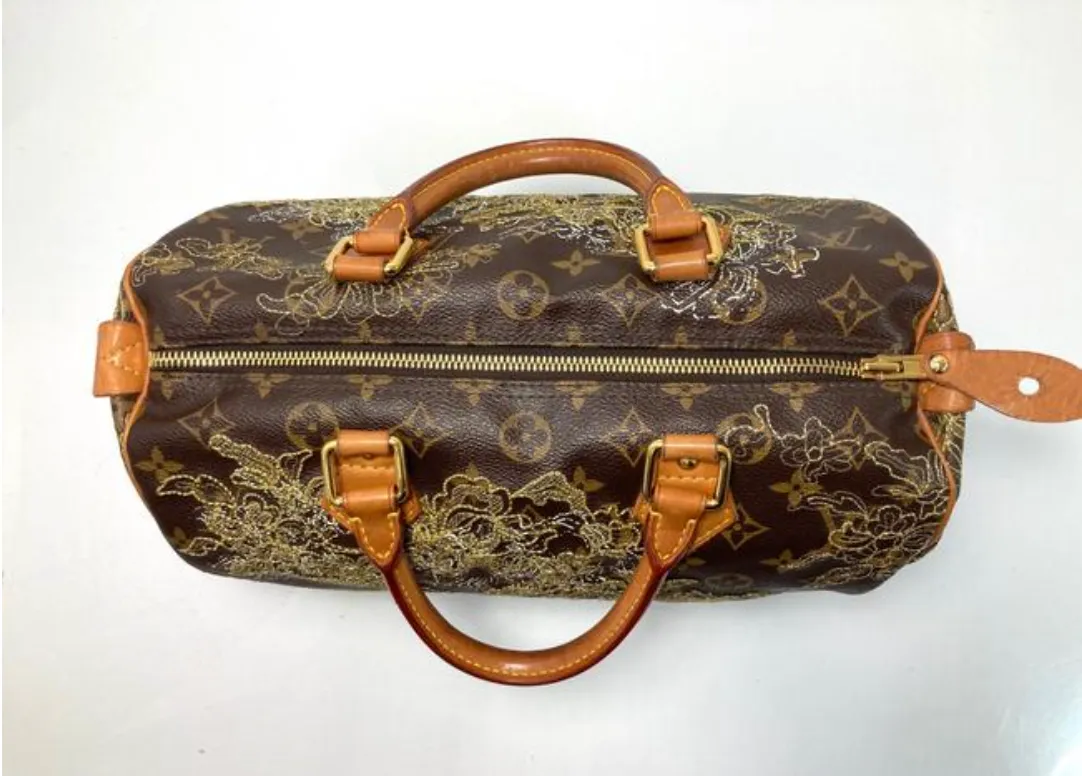 Louis Vuitton Limited Edition Monogram Dentell Speedy 30
