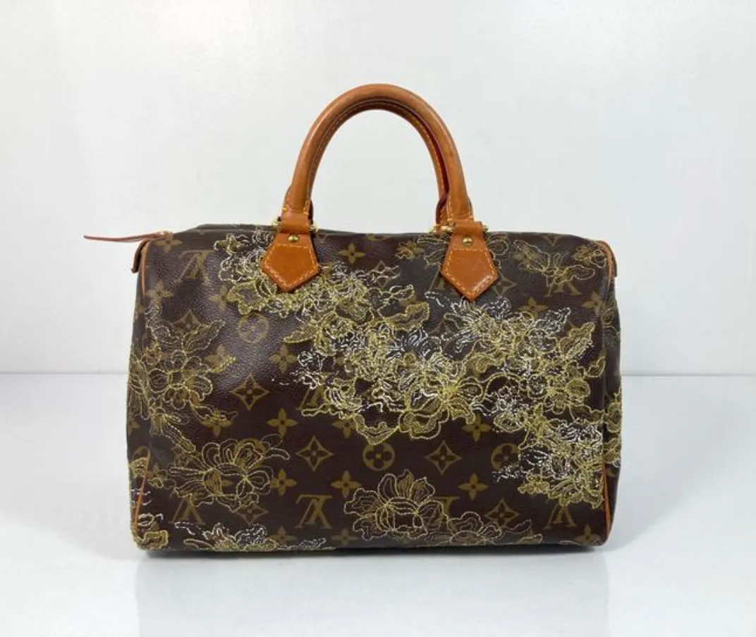 Louis Vuitton Limited Edition Monogram Dentell Speedy 30
