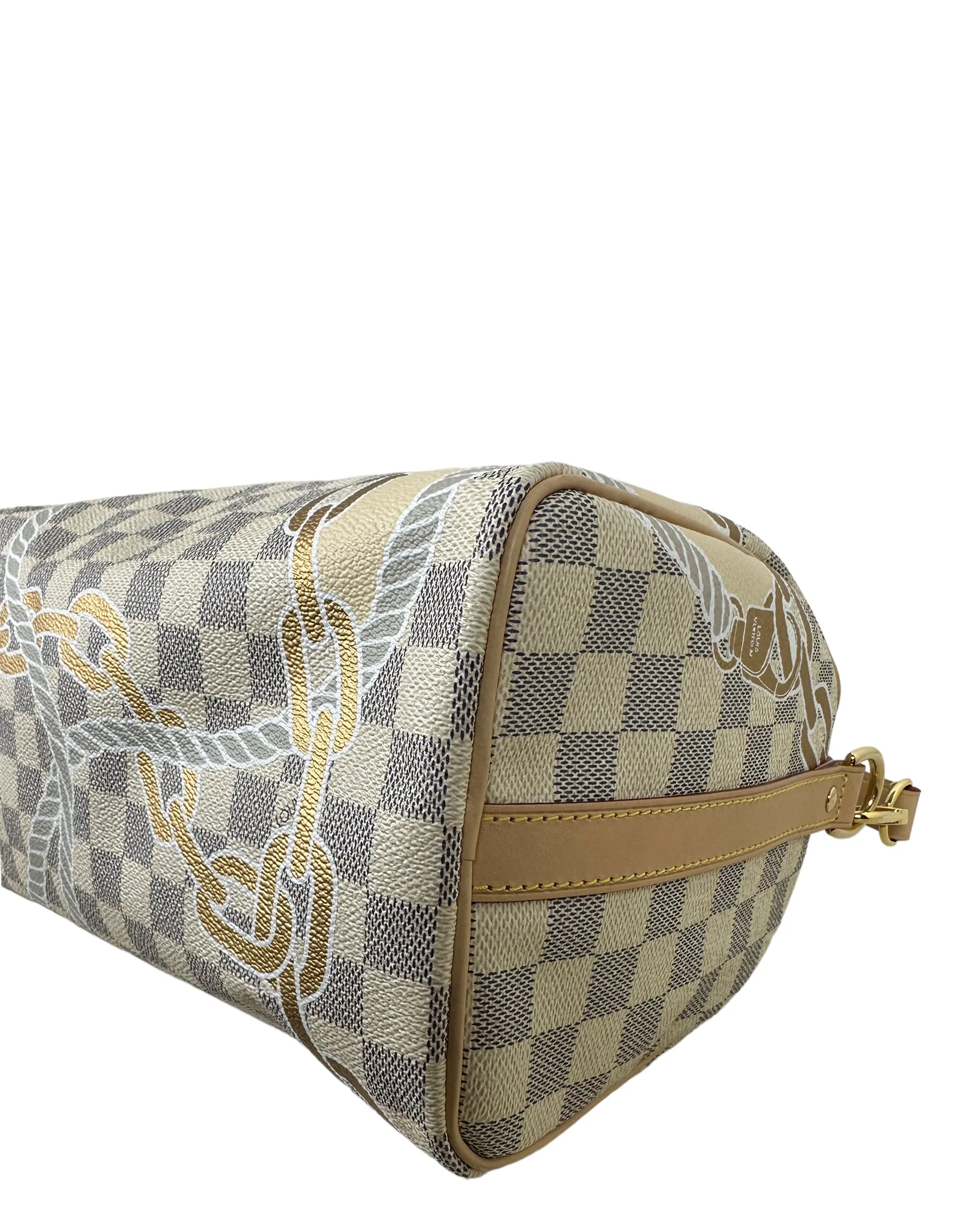 Louis Vuitton Limited Edition Nautical Damier Azur Speedy Bandouliere 25 Bag