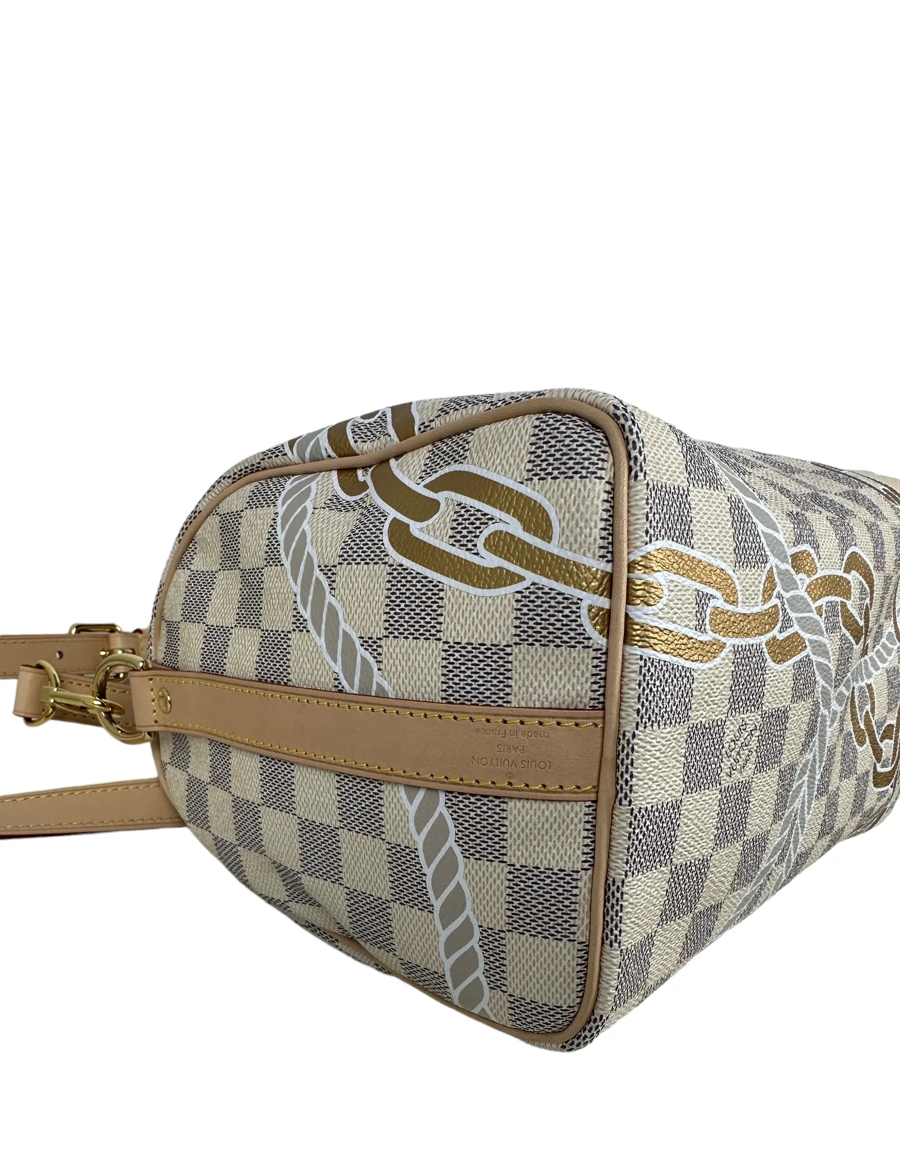 Louis Vuitton Limited Edition Nautical Damier Azur Speedy Bandouliere 25 Bag