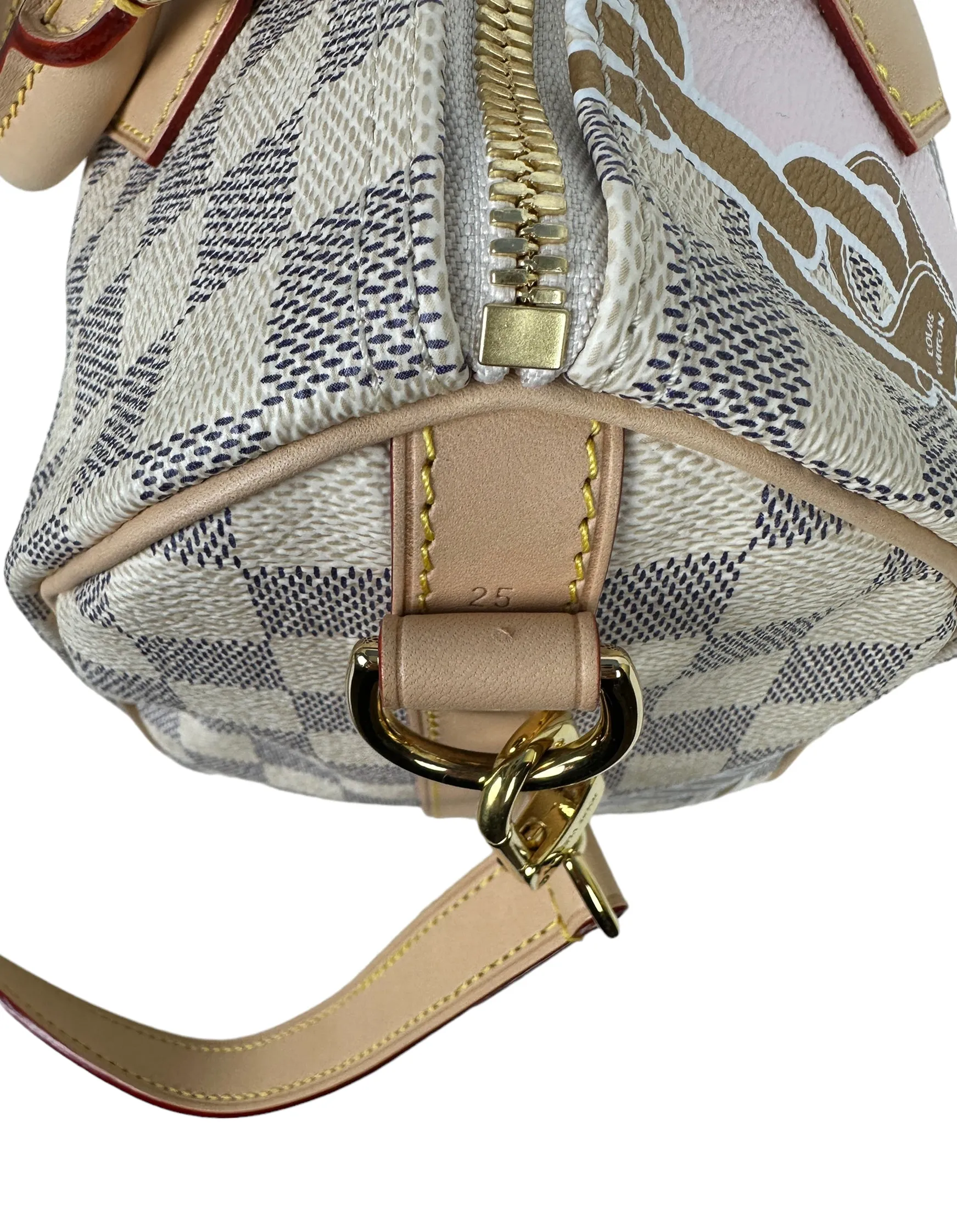 Louis Vuitton Limited Edition Nautical Damier Azur Speedy Bandouliere 25 Bag