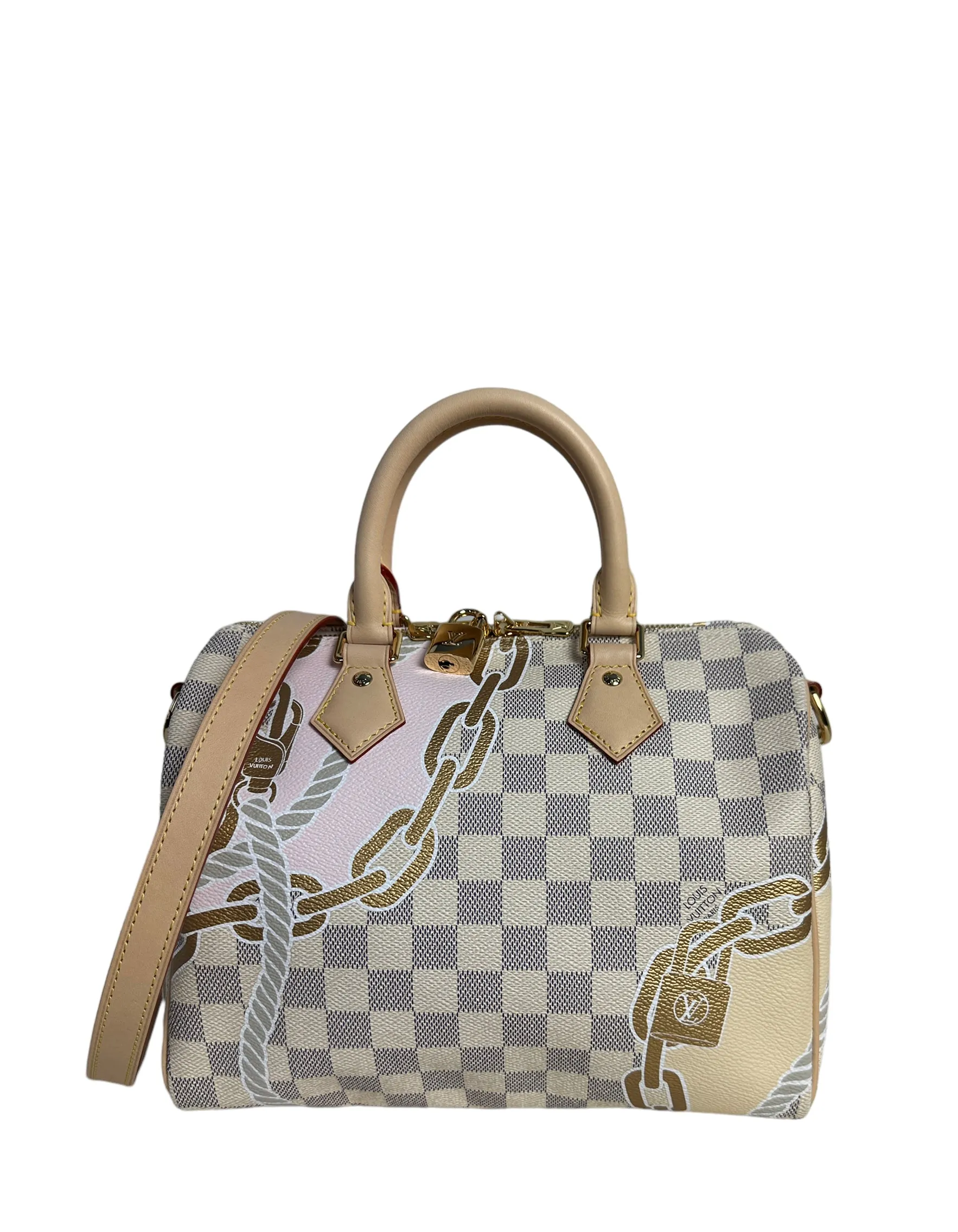 Louis Vuitton Limited Edition Nautical Damier Azur Speedy Bandouliere 25 Bag