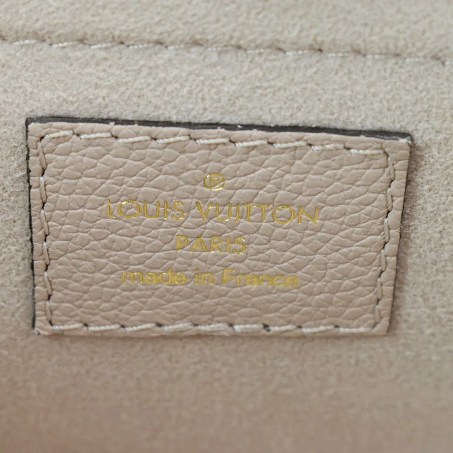 LOUIS VUITTON Lockme Tender Grained Calfskin Leather Shoulder Bag Greige