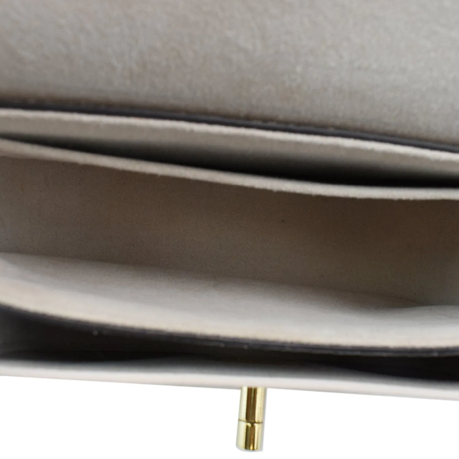 LOUIS VUITTON Lockme Tender Grained Calfskin Leather Shoulder Bag Greige