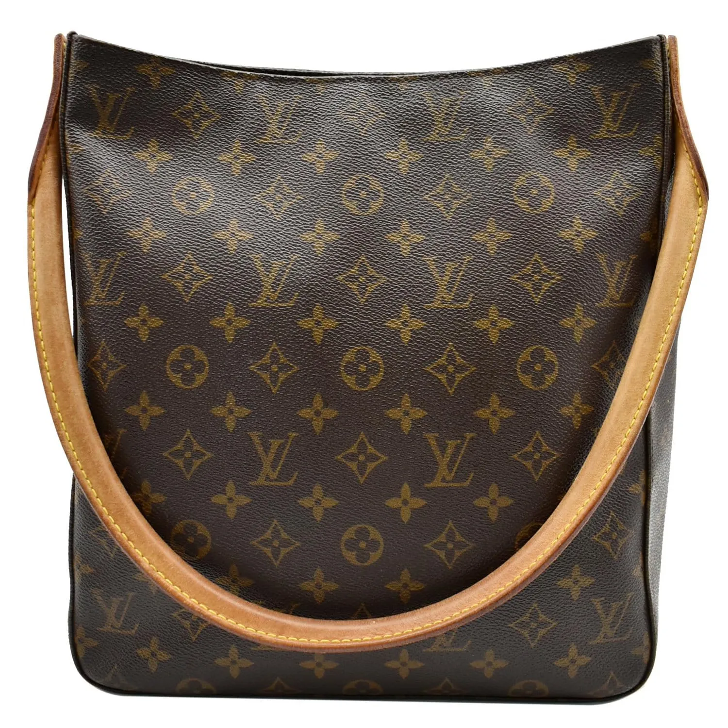 LOUIS VUITTON Looping GM Monogram Canvas Shoulder Bag Brown