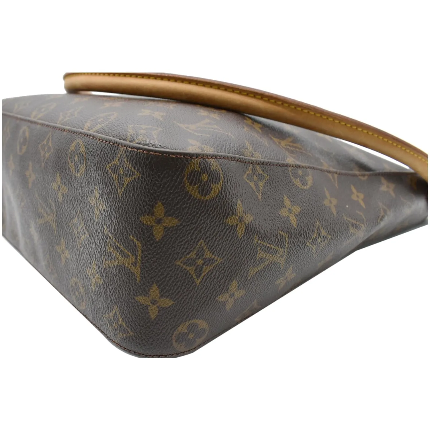 LOUIS VUITTON Looping GM Monogram Canvas Shoulder Bag Brown