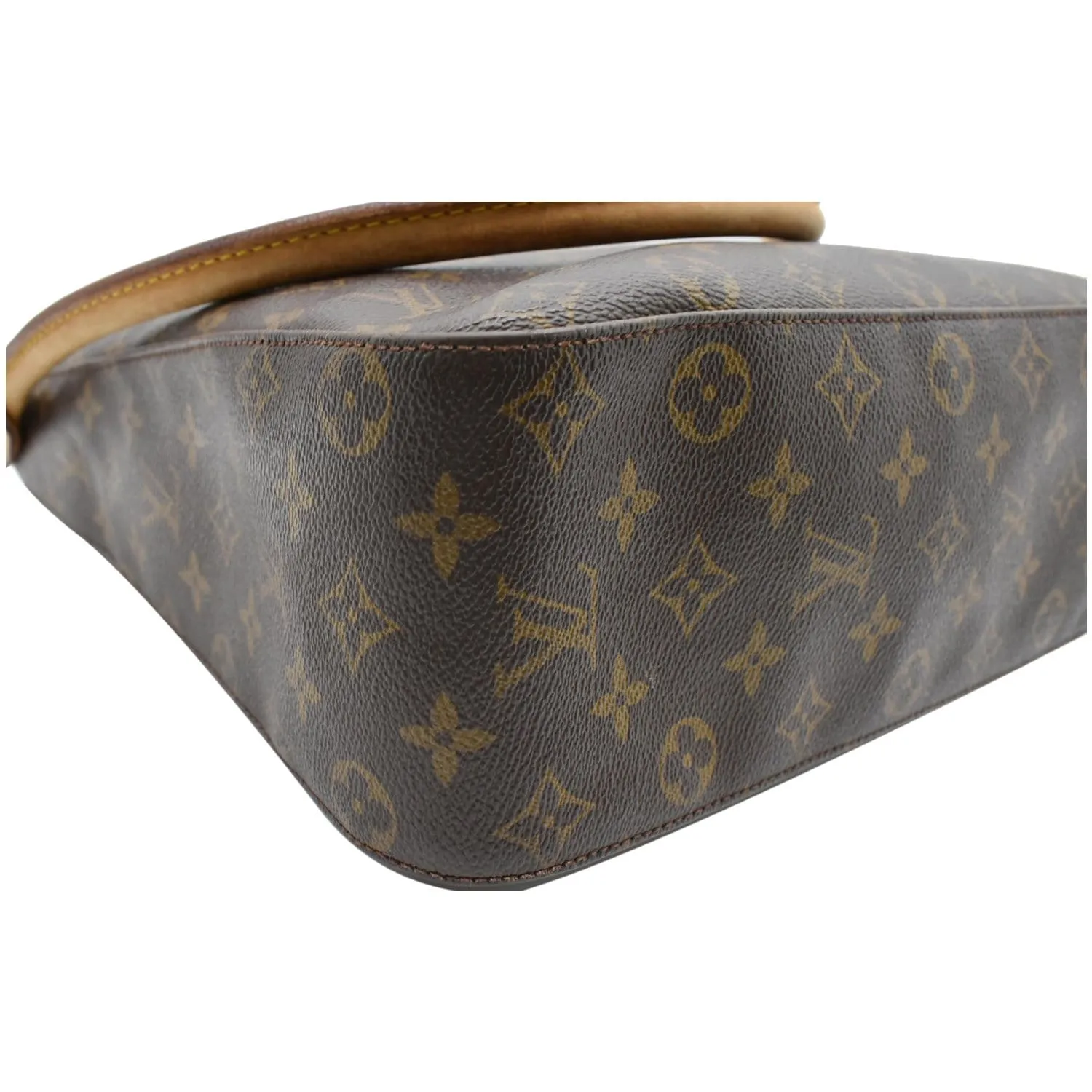 LOUIS VUITTON Looping GM Monogram Canvas Shoulder Bag Brown