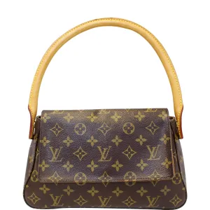 LOUIS VUITTON Looping PM Monogram Canvas Satchel Bag