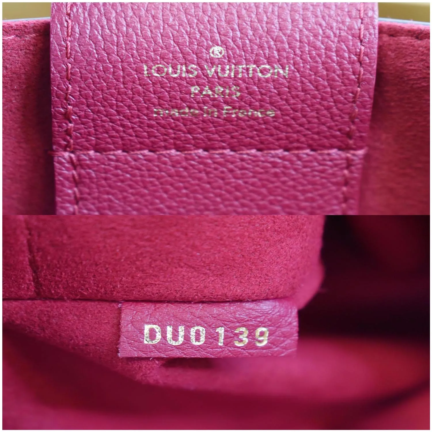 LOUIS VUITTON LV Riverside Damier Ebene Shoulder Bag Red