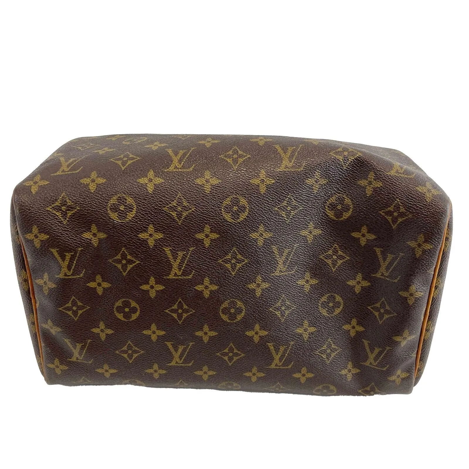 Louis Vuitton - LV - Speedy 30 - Brown / Tan Monogram Canvas Top Handle w/ Strap