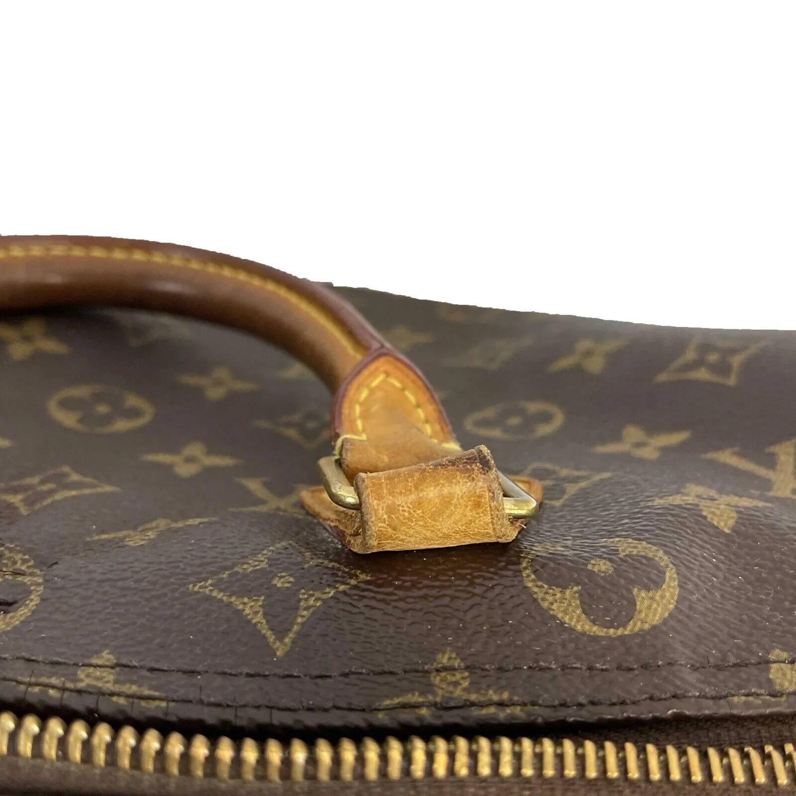 Louis Vuitton - LV - Speedy 30 - Brown / Tan Monogram Canvas Top Handle w/ Strap