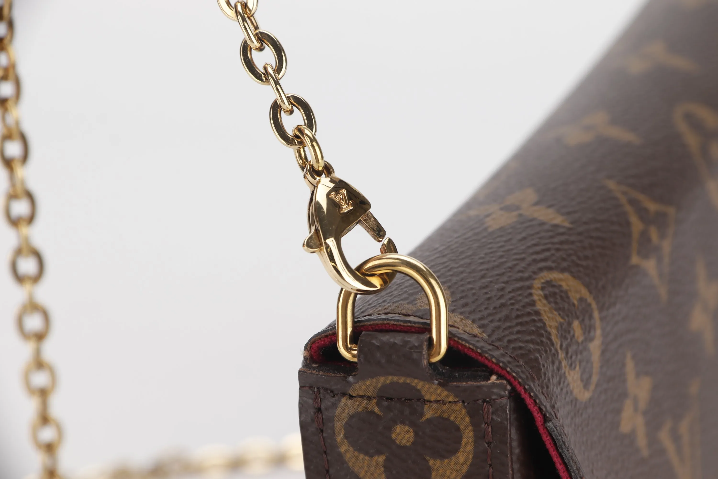 LOUIS VUITTON M61276 POCHETTE FELICIE CHAIN BAG (MI3250) MONOGRAM CANVAS GOLD HARDWARE, WITH CHAIN STRAP, INNER POUCH, INNER CARD POUCH, DUST COVER & BOX