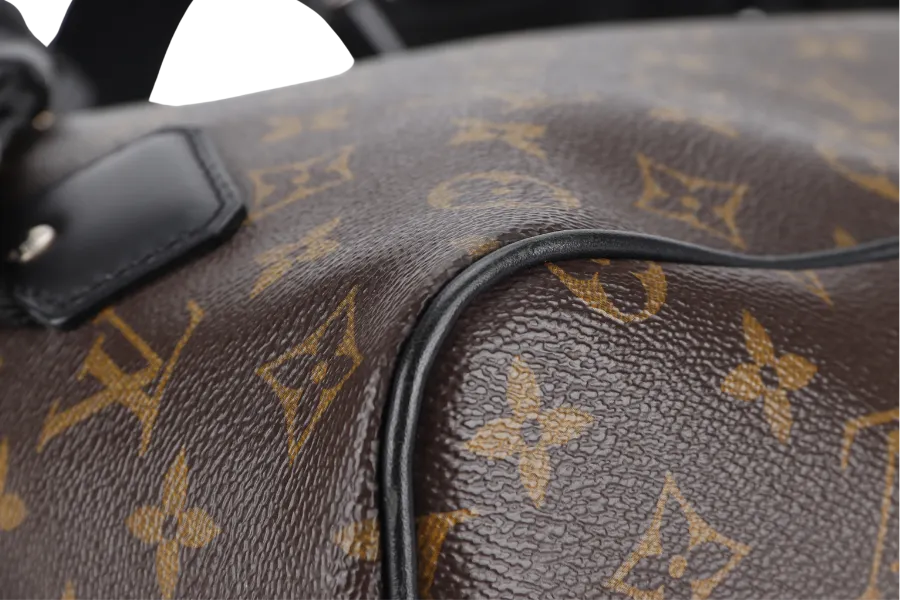 LOUIS VUITTON MACASSAR PARC (M40637) MONOGRAM CANVAS BACKPACK SILVER HARDWARE WITH DUST COVER