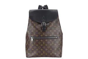 LOUIS VUITTON MACASSAR PARC (M40637) MONOGRAM CANVAS BACKPACK SILVER HARDWARE WITH DUST COVER