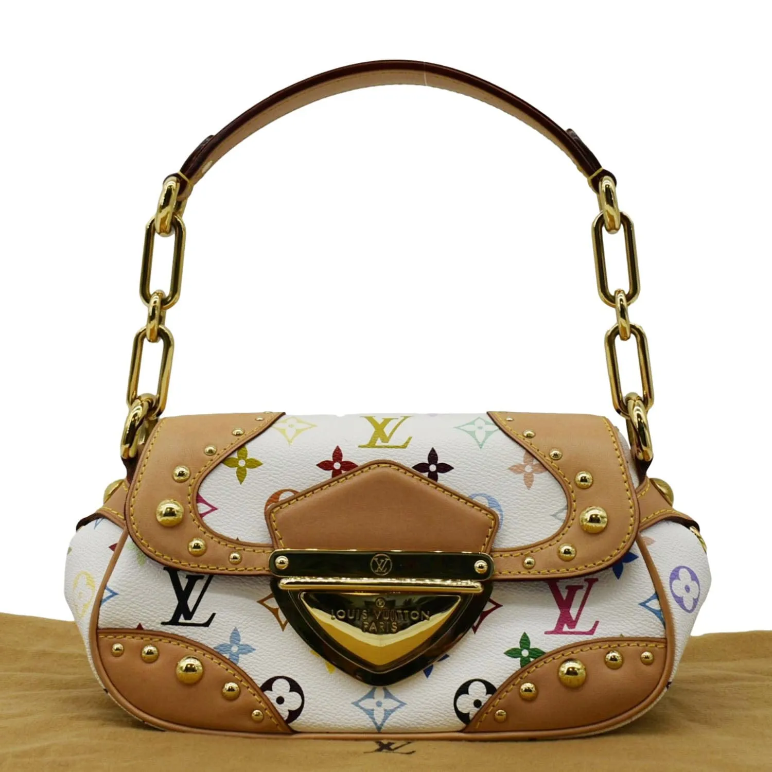 LOUIS VUITTON Marilyn Monogram Multicolor Satchel Bag White