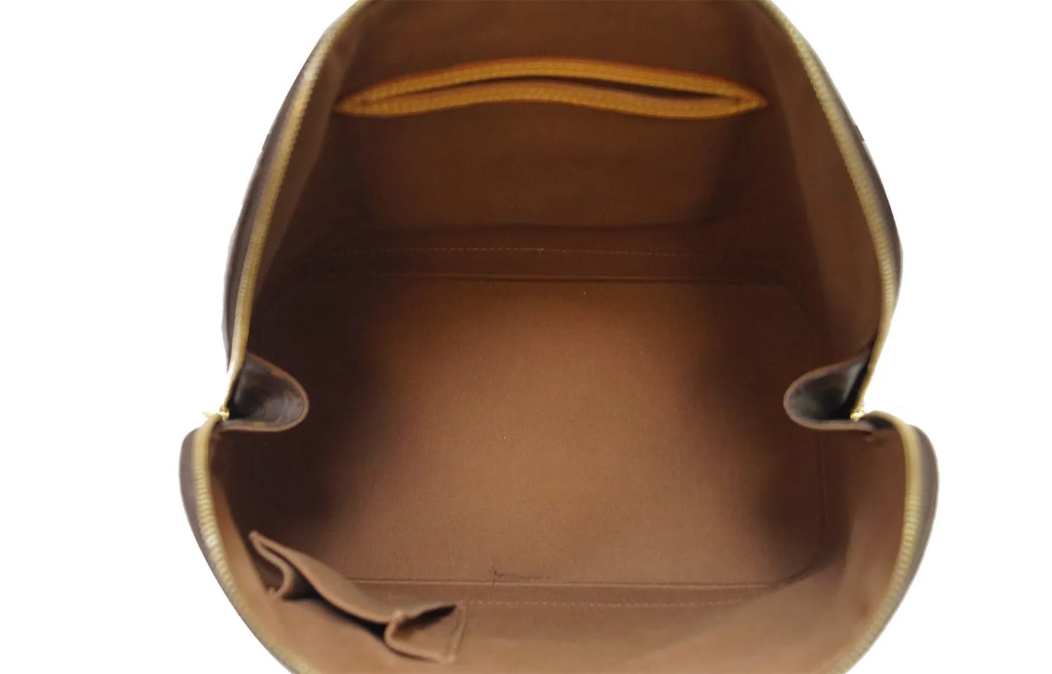 LOUIS VUITTON Monogram Canvas Alma Satchel Bag Brown