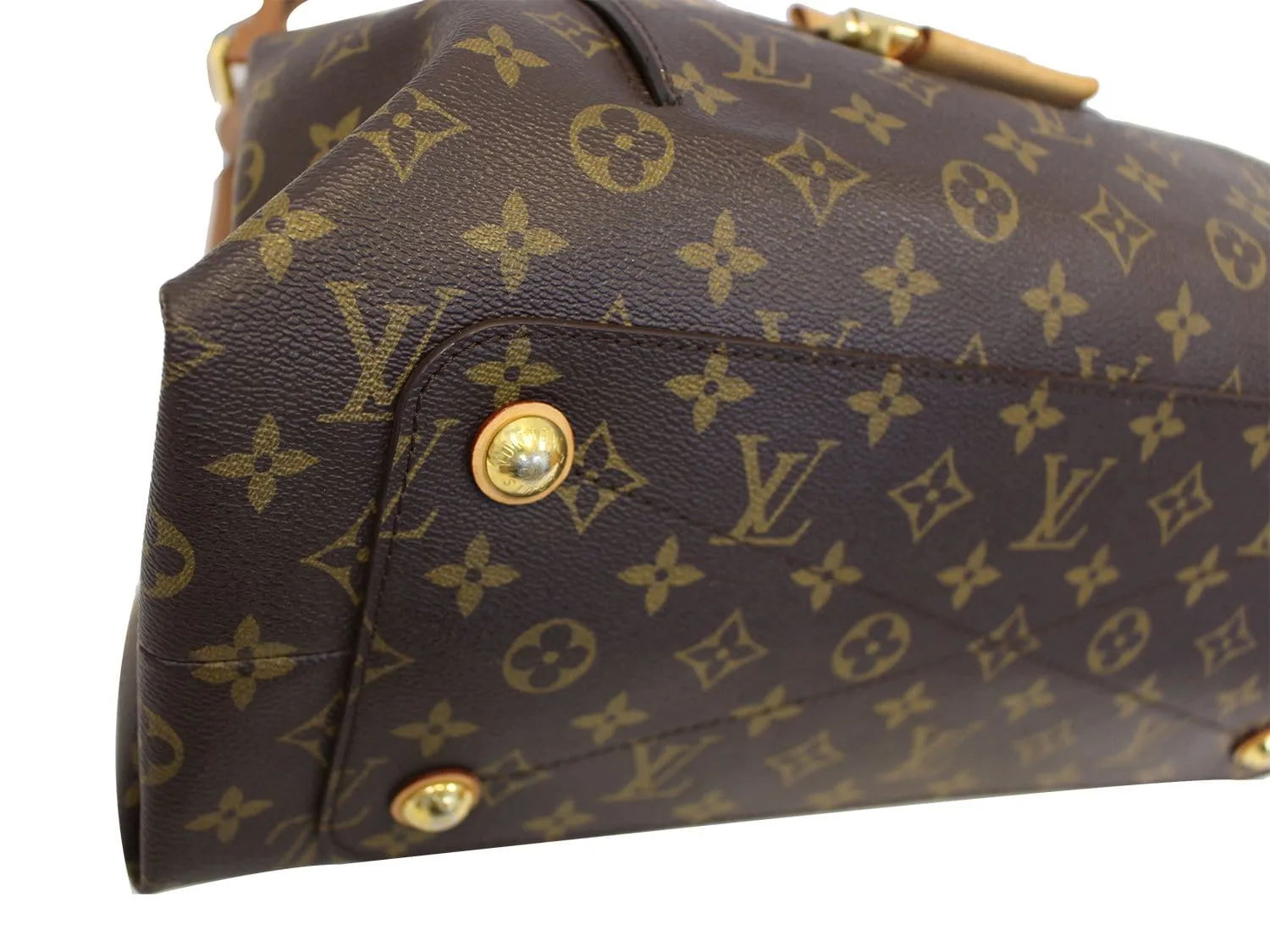 LOUIS VUITTON Monogram Canvas Camel Olympe Satchel Bag
