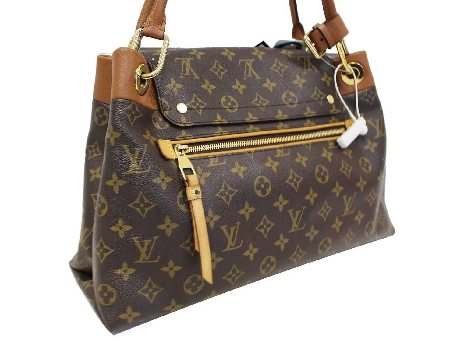 LOUIS VUITTON Monogram Canvas Camel Olympe Satchel Bag