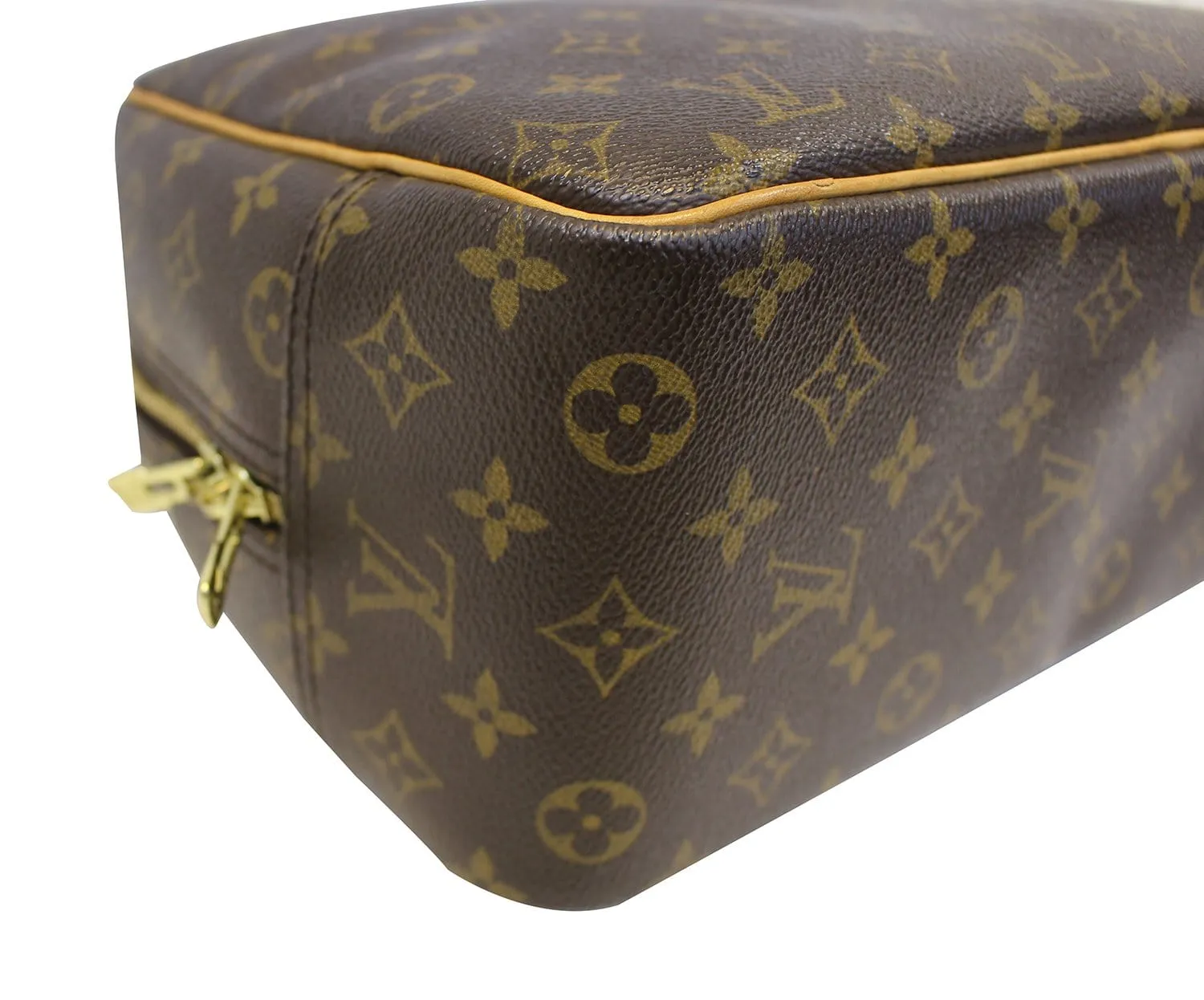 LOUIS VUITTON Monogram Canvas Deauville Brown Satchel Bag