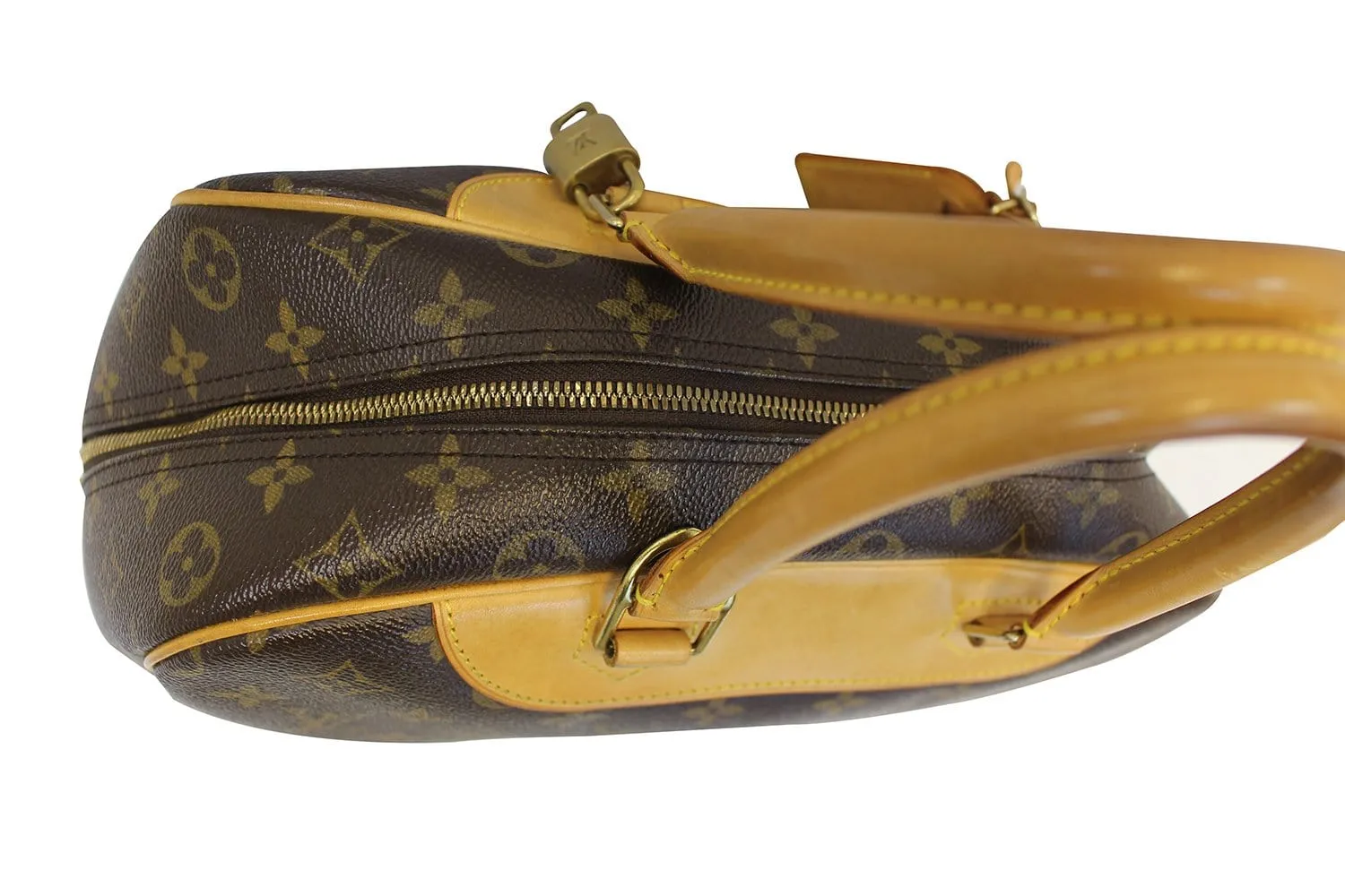 LOUIS VUITTON Monogram Canvas Deauville Brown Satchel Bag