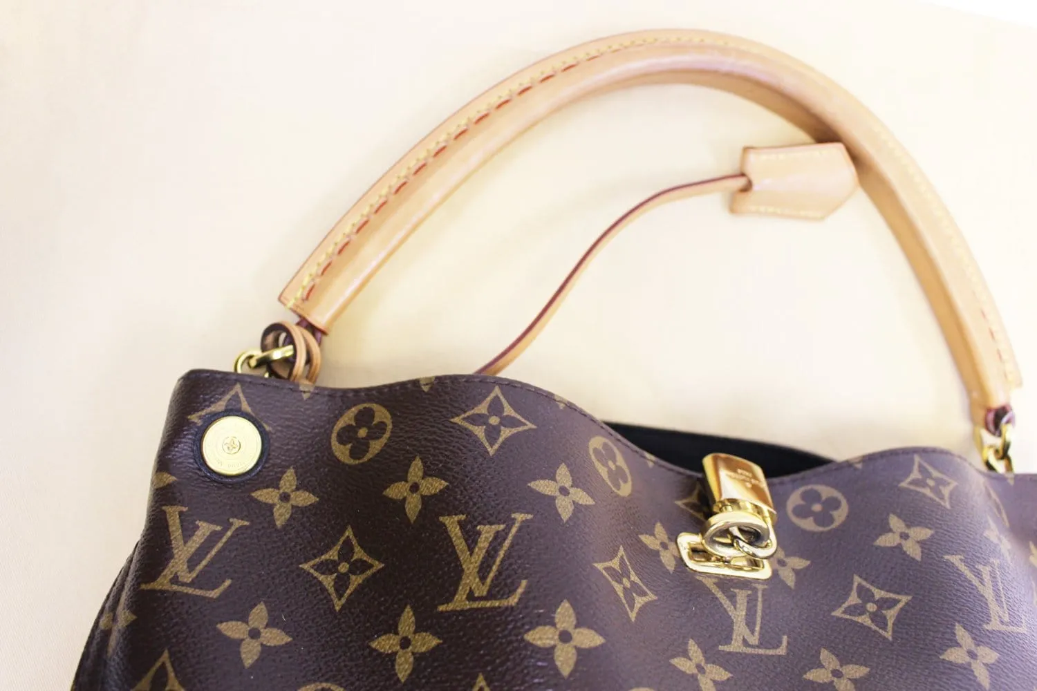 LOUIS VUITTON Monogram Canvas Gaïa Brown Satchel Bag