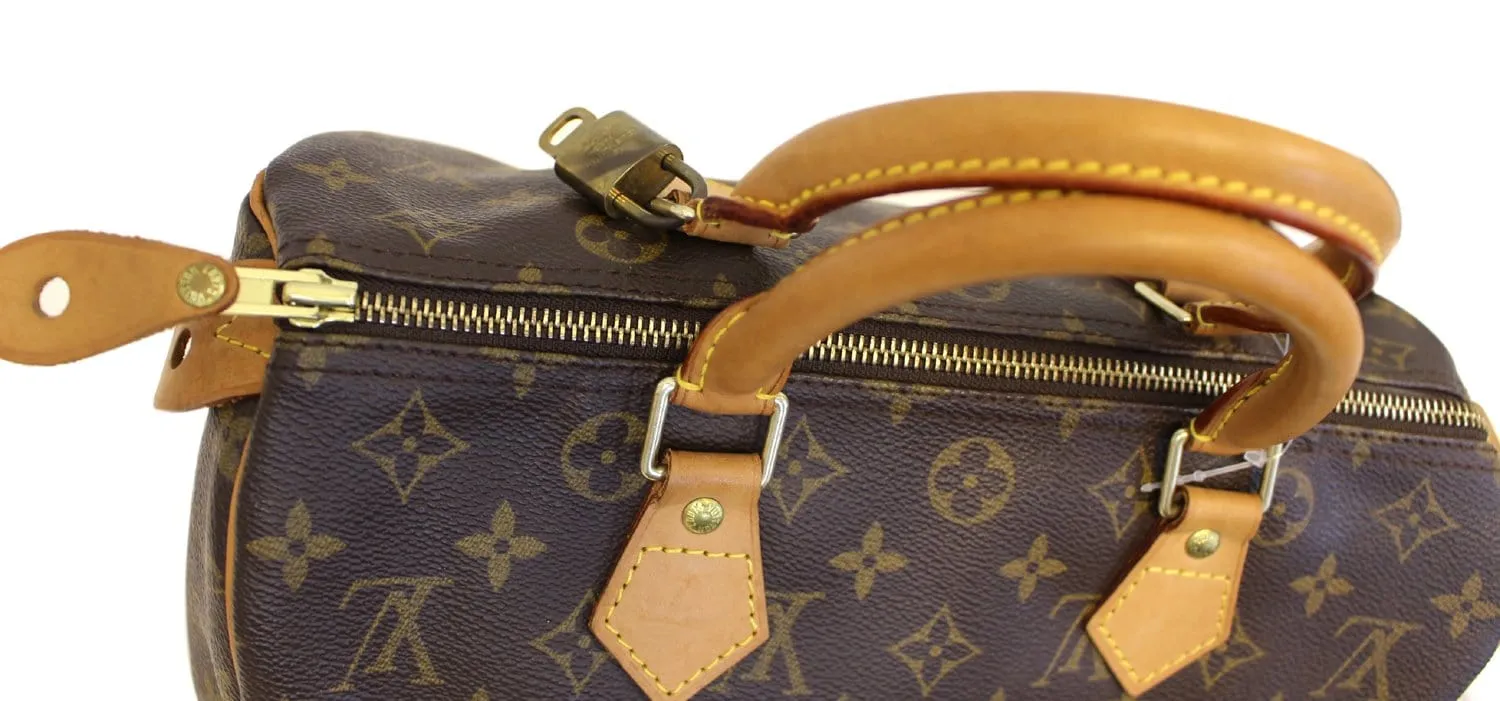 LOUIS VUITTON Monogram Canvas Speedy 30 Satchel Bag