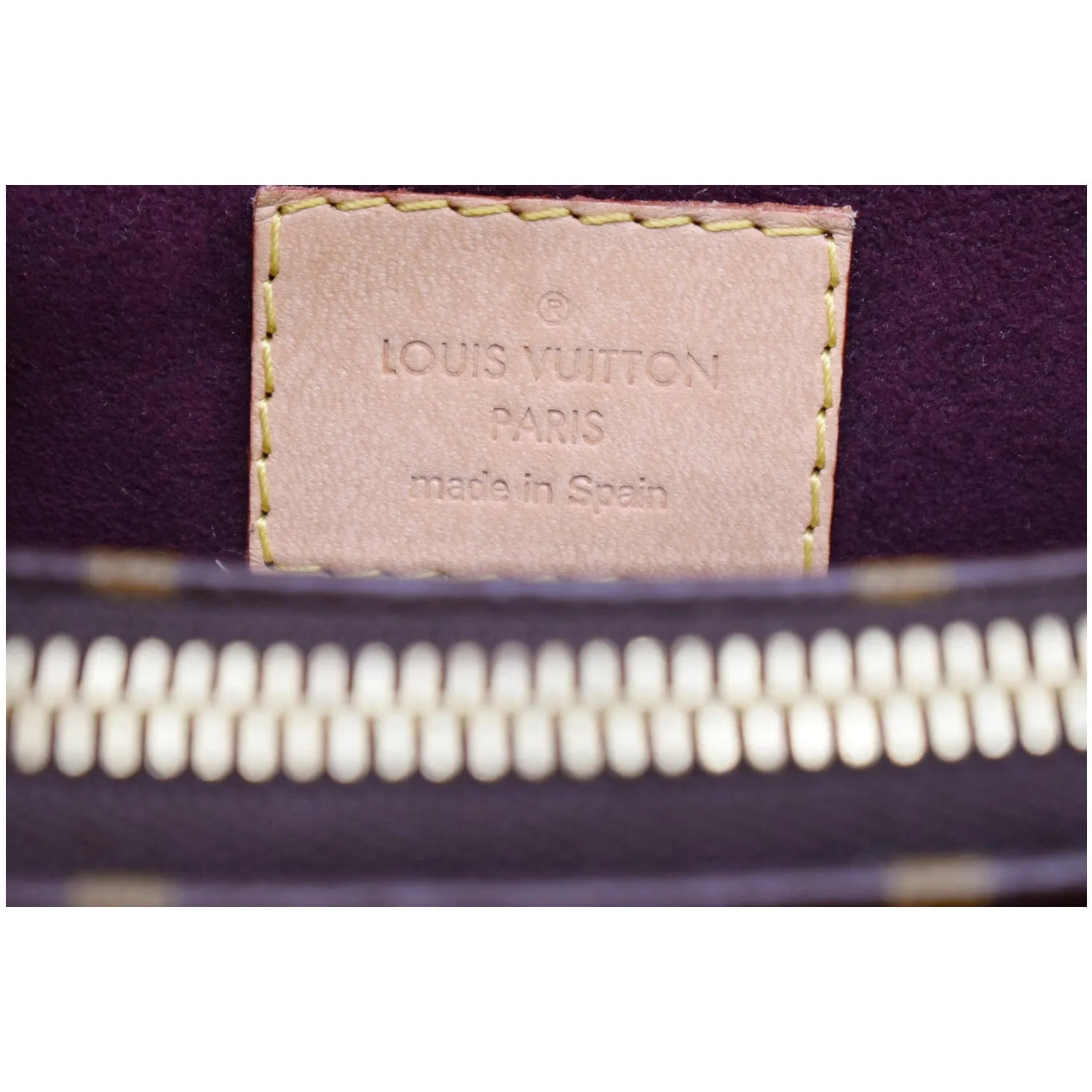 LOUIS VUITTON Montaigne BB Monogram Canvas Satchel Bag Brown