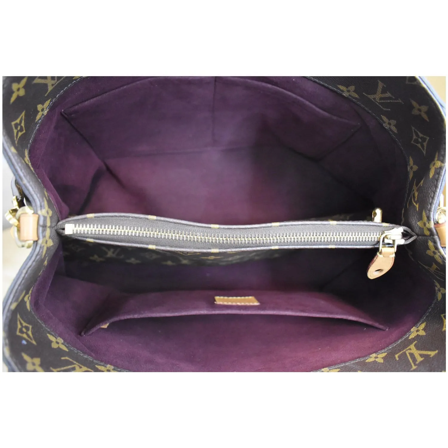 LOUIS VUITTON Montaigne GM Monogram Canvas Shoulder Bag Brown