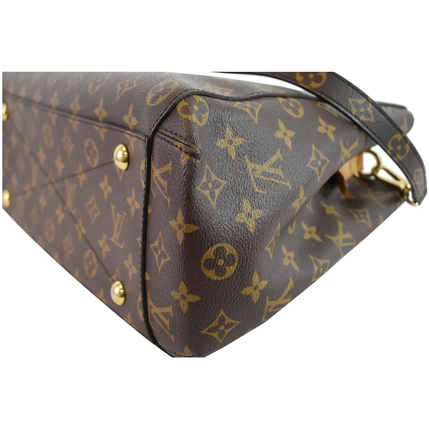 LOUIS VUITTON Montaigne GM Monogram Canvas Shoulder Bag Brown