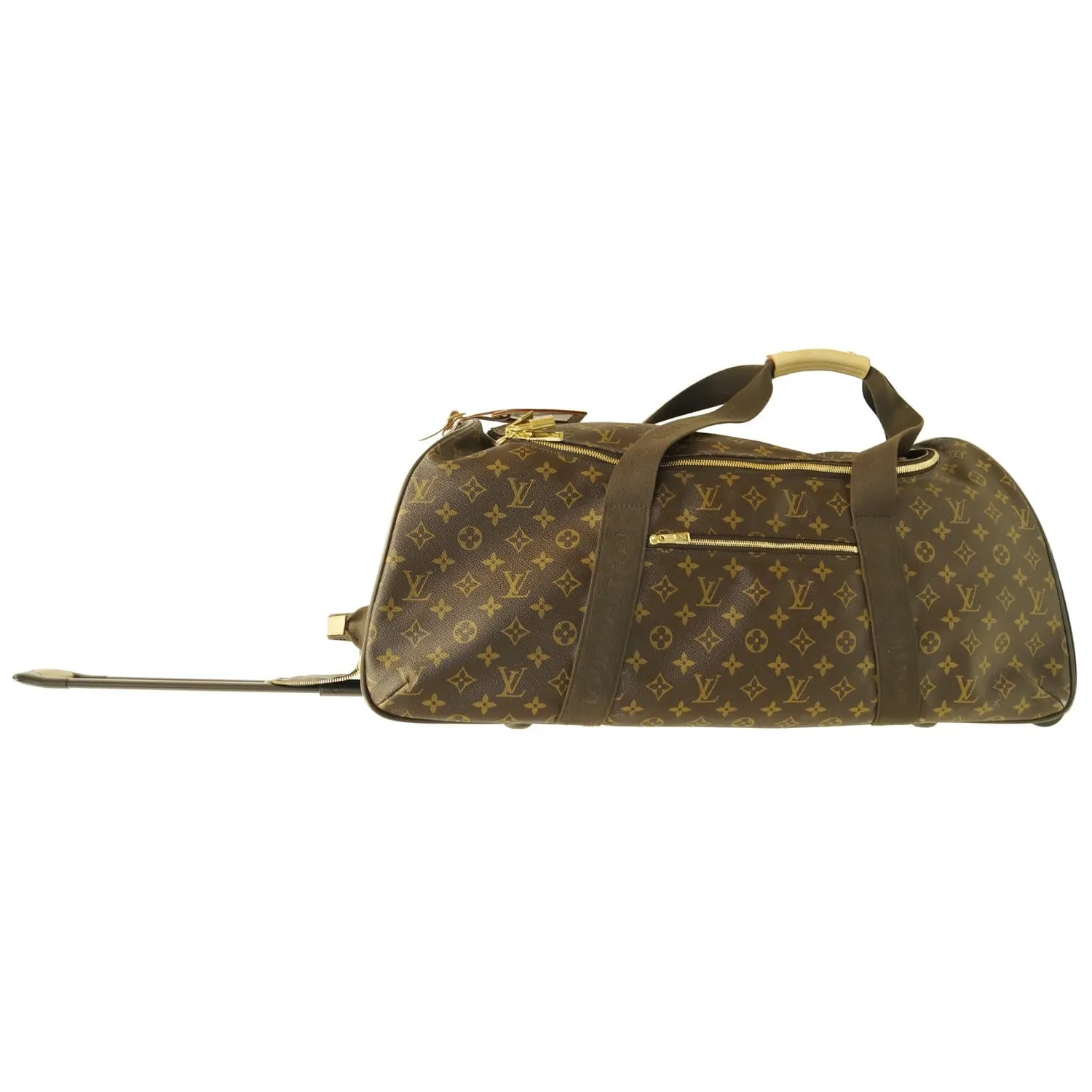 LOUIS VUITTON Neo Eole 55 Monogram Canvas Rolling Duffle Bag Brown