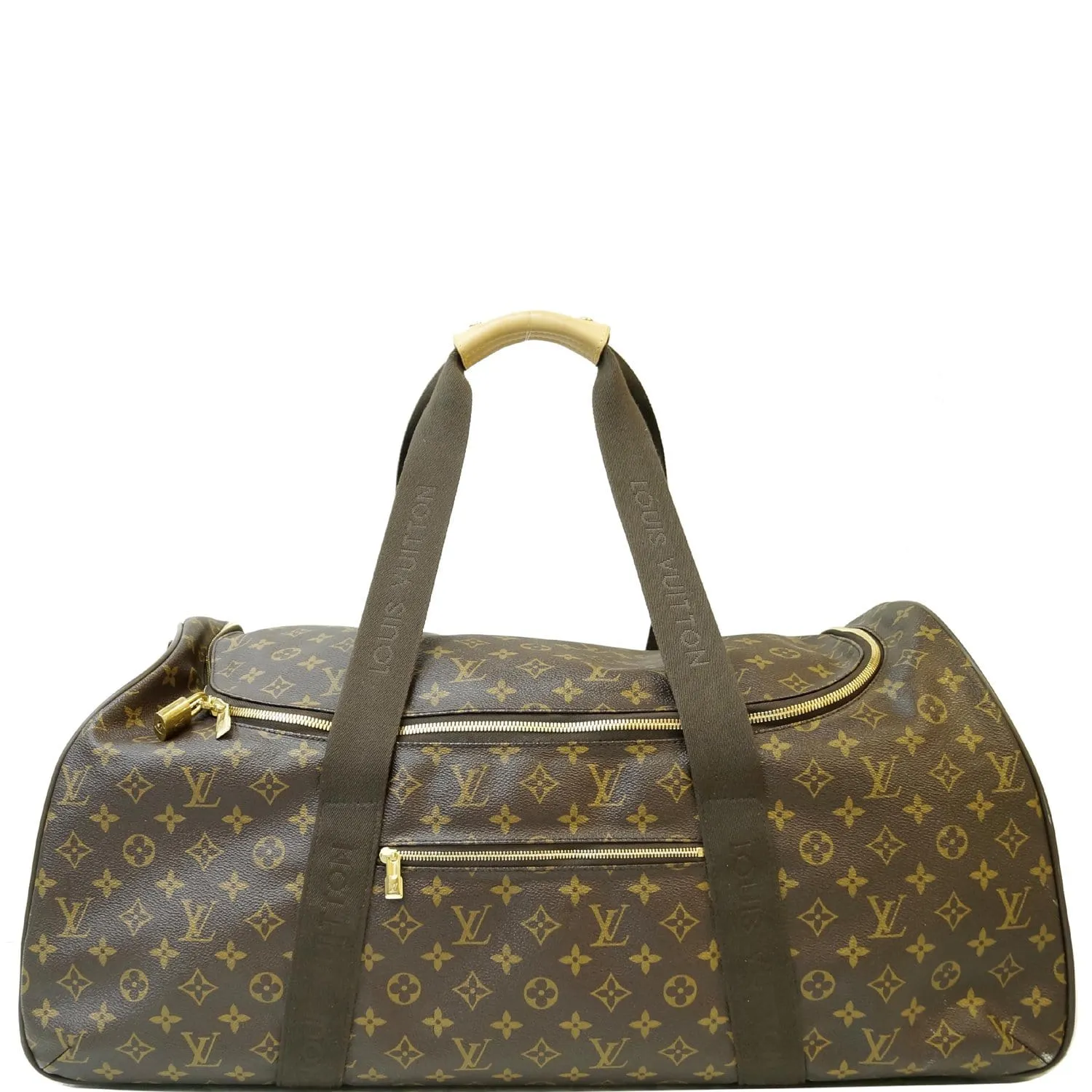 LOUIS VUITTON Neo Eole 55 Monogram Canvas Rolling Duffle Bag Brown
